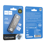 Hoco USB 3.0 Memory Card Reader USB-A USB-C Dual Plug (HB39) by techplus