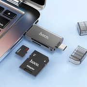 Hoco USB 3.0 Memory Card Reader USB-A USB-C Dual Plug (HB39) by techplus