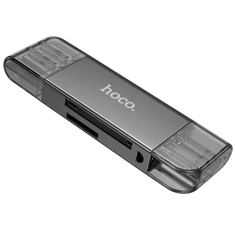 Hoco USB 3.0 Memory Card Reader USB-A USB-C Dual Plug (HB39) by techplus