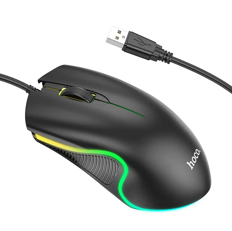 Hoco Wired Gaming Mouse RGB Ergonomic GM19 by techplus