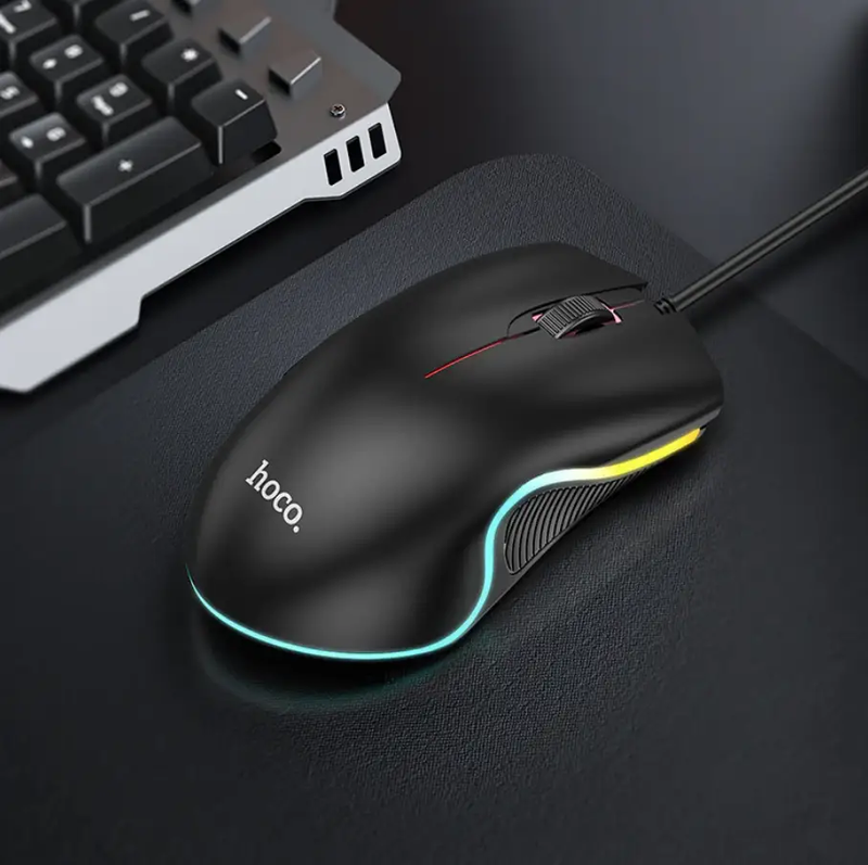 Hoco Wired Gaming Mouse RGB Ergonomic GM19 by techplus