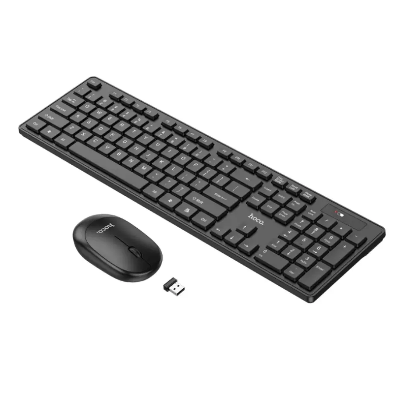 Hoco Wireless Keyboard Mouse Combo With USB Receiver (GM17) by techplus