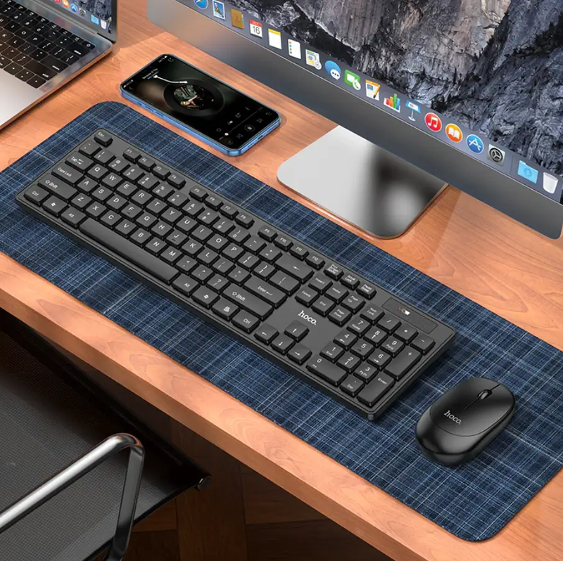 Hoco Wireless Keyboard Mouse Combo With USB Receiver (GM17) by techplus