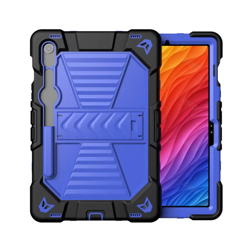 Samsung Galaxy Tab S10 Lite Rugged Shockproof Case with Kickstand (Blue) by techplus
