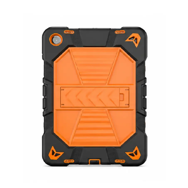 Samsung Galaxy Tab A9 Rugged Shockproof Case with Kickstand (Orange) by techplus