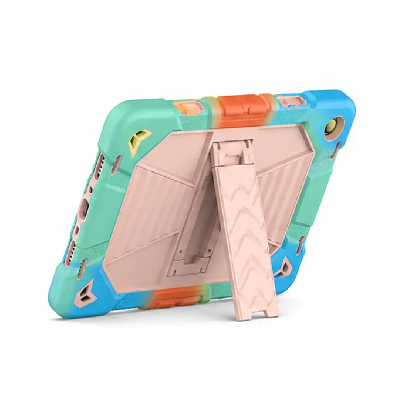 Samsung Galaxy Tab A9 Rugged Shockproof Case with Kickstand (Rainbow) by techplus