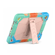 Samsung Galaxy Tab A11 Rugged Shockproof Case with Kickstand (Rainbow) by techplus