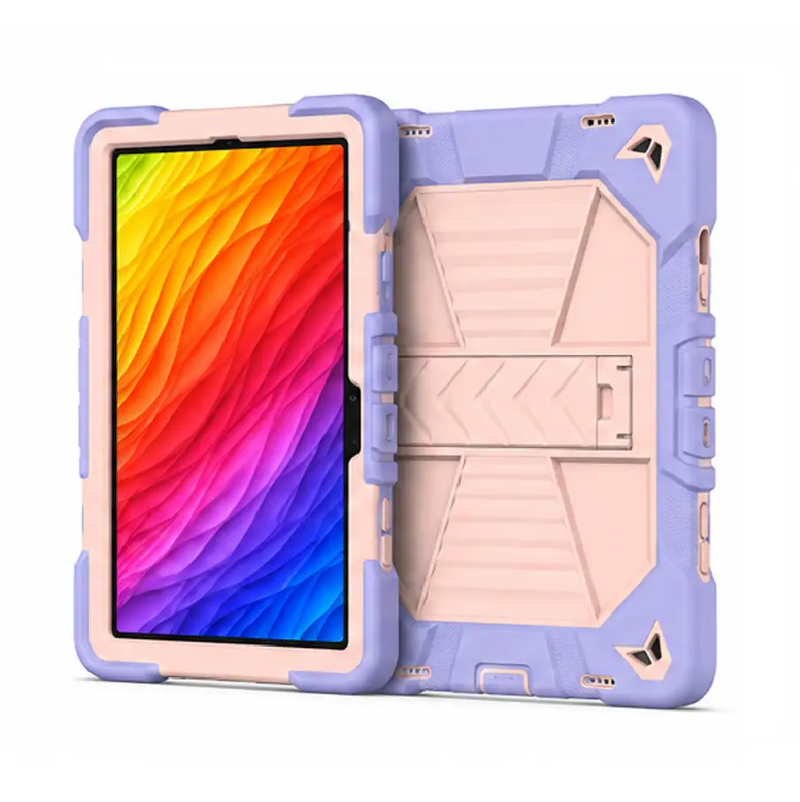 Samsung Galaxy Tab A11 Rugged Shockproof Case with Kickstand (Pink) by techplus