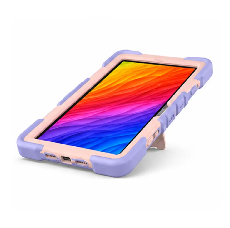 Samsung Galaxy Tab A9 Rugged Shockproof Case with Kickstand (Pink) by techplus