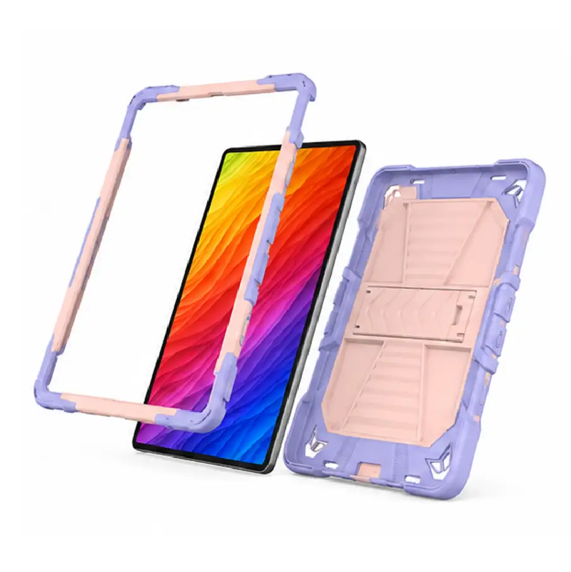 Samsung Galaxy Tab A11 Rugged Shockproof Case with Kickstand (Pink) by techplus