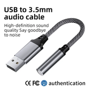 USB to 3.5mm Audio Adapter Cable for Car, Computer & Speaker (USB 3.5mm) by techplus