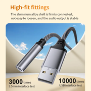 USB to 3.5mm Audio Adapter Cable for Car, Computer & Speaker (USB 3.5mm) by techplus