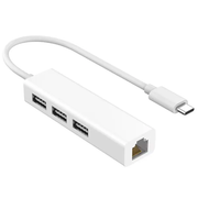USB 3.0 Type-C Multi-Port Network Card Hub with 100Mbps Ethernet Extender by techplus