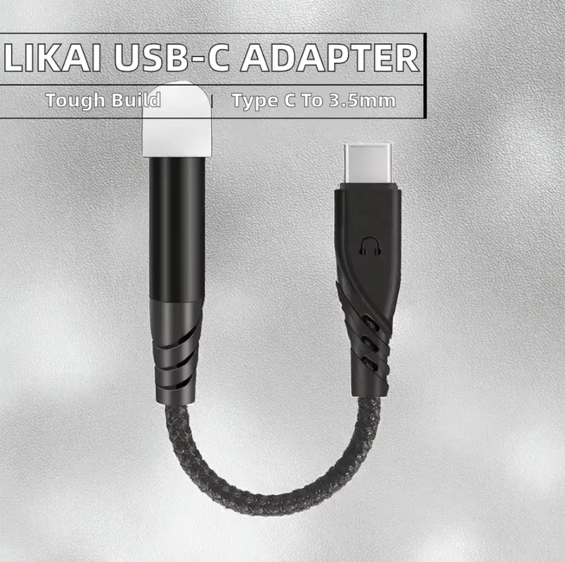 USB-C to 3.5mm Headphone Jack Adapter AUX Audio Cable for Car & iPhone by techplus