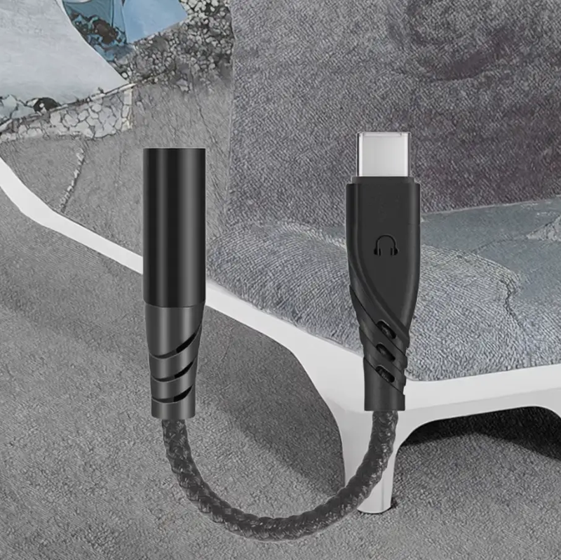 USB-C to 3.5mm Headphone Jack Adapter AUX Audio Cable for Car & iPhone by techplus