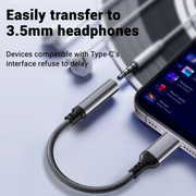 Type-C Headphone Jack Audio Adapter USB-C AUX Audio Converter by techplus