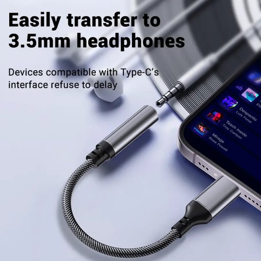Type-C Headphone Jack Audio Adapter USB-C AUX Audio Converter by techplus