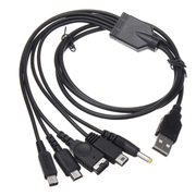 techplus 5 In 1 USB Charging Cable For Nintendo 3DS DS Lite DSi Wii U GBA SP PSP 5 In 1 USB Charging Cable For Nintendo Consoles