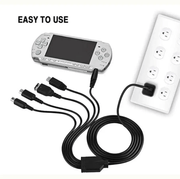 techplus 5 In 1 USB Charging Cable For Nintendo 3DS DS Lite DSi Wii U GBA SP PSP 5 In 1 USB Charging Cable For Nintendo Consoles