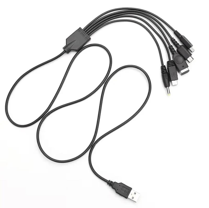 techplus 5 In 1 USB Charging Cable For Nintendo 3DS DS Lite DSi Wii U GBA SP PSP 5 In 1 USB Charging Cable For Nintendo Consoles
