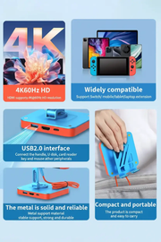 Adjustable 3-in-1 Nintendo Switch Stand USB-C Hub with 4K HDMI & 100W PD Charging by techplus