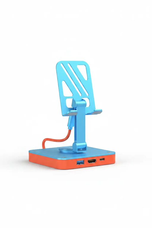 Adjustable 3-in-1 Nintendo Switch Stand USB-C Hub with 4K HDMI & 100W PD Charging by techplus
