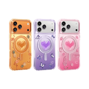 techplus Keephone 3D Heart Glitter Case for iPhone 18 Pro Max | MagSafe Compatible (Peachy) Keephone 3D Heart Glitter Case for iPhone 18 Pro Max | MagSafe Compatible (Peachy)