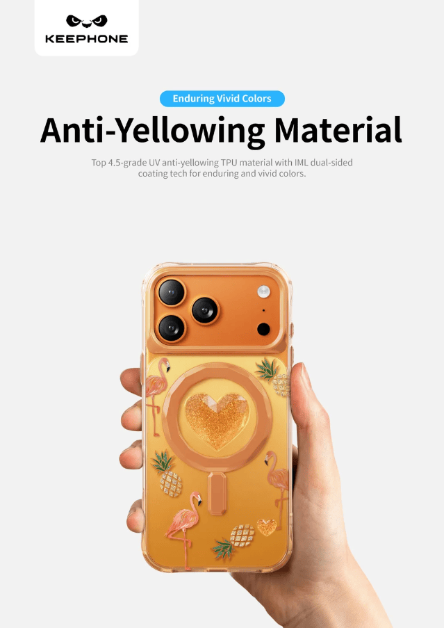 techplus Keephone 3D Heart Glitter Case for iPhone 18 Pro Max | MagSafe Compatible (Peachy) Keephone 3D Heart Glitter Case for iPhone 18 Pro Max | MagSafe Compatible (Peachy)
