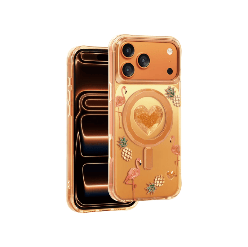 techplus Keephone 3D Heart Glitter Case for iPhone 18 Pro | MagSafe Compatible (Peachy) Keephone 3D Heart Glitter Case for iPhone 18 Pro | MagSafe Compatible (Peachy)