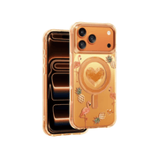 techplus Keephone Peachy 3D Heart Glitter MagSafe Case for iPhone 17 Pro Max Keephone Peachy 3D Heart MagSafe Case iPhone 17 Pro Max