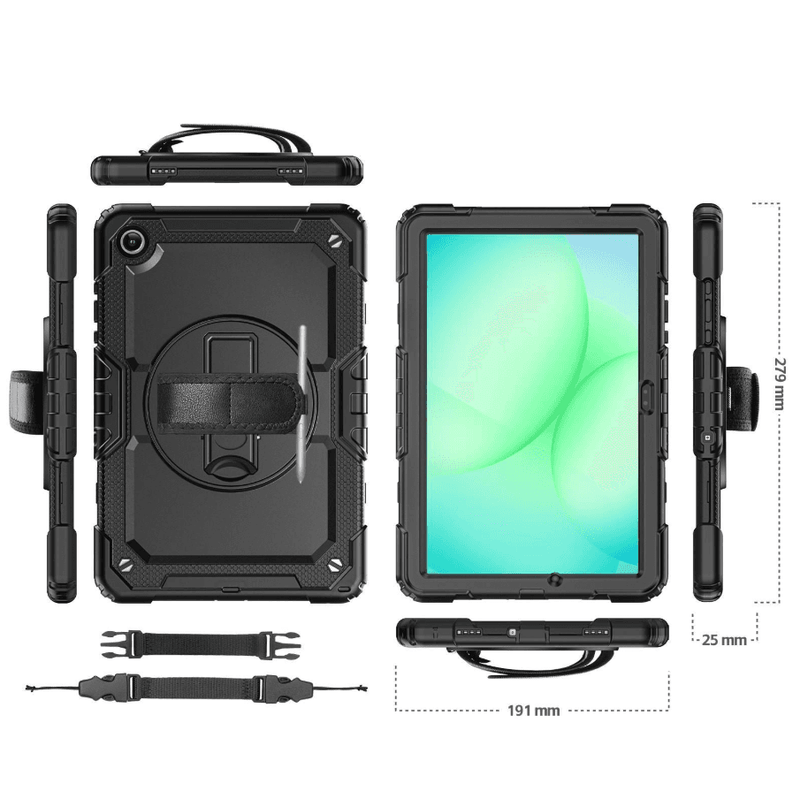 techplus Samsung Galaxy Tab A11+ Plus 11-inch Heavy Duty Rugged Shockproof Silicone Case With Front Screen Protector Samsung Galaxy Tab A11+ Plus 11-inch Heavy Duty Rugged Shockproof Silicone Case With Front Screen Protector
