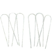 Heavy-Duty U-Shaped Galvanized Steel Trampoline Stakes by Habicare