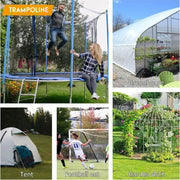 Heavy-Duty U-Shaped Galvanized Steel Trampoline Stakes by Habicare