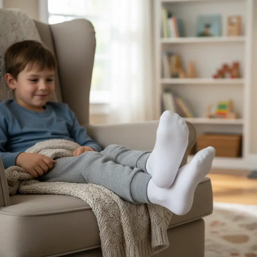Crew Socks 12 Pairs/pack Kids' 4-7 years Thin White by dealonline.co.nz