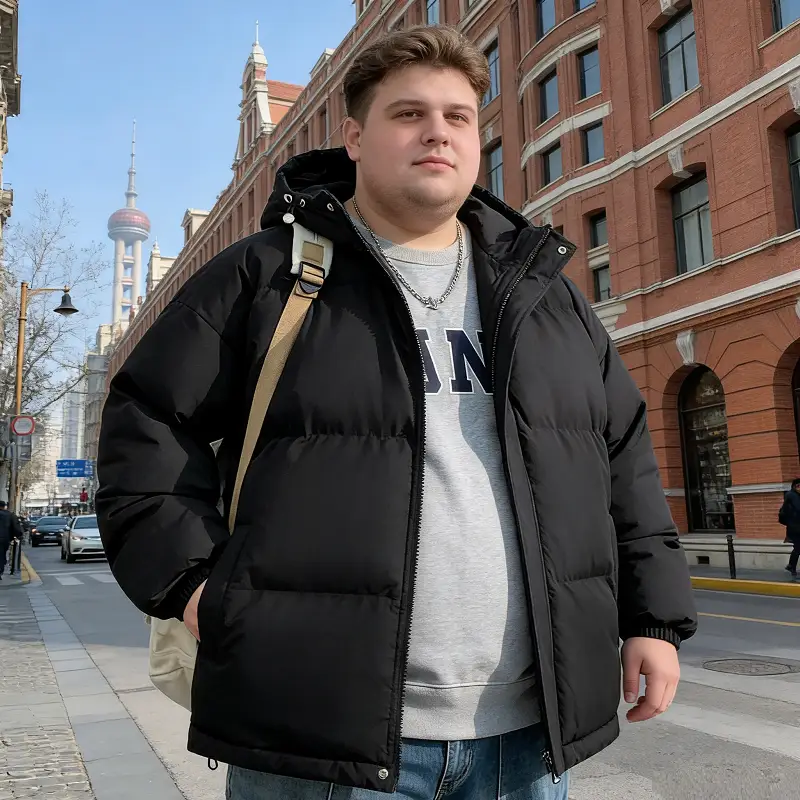Men's Winter Jacket Black XL - 4XL by dealonline.co.nz