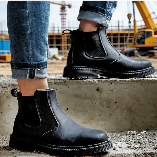 Steel Toe Work Shoes Slip On Safety Oiled Leather Boot Puncture Proof Soft Light by dealonline.co.nz