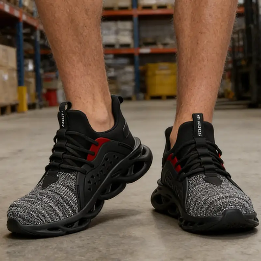 Steel Toe Work Shoes Safety Sneakers Industrial Shoes Lightweight Puncture Proof by dealonline.co.nz