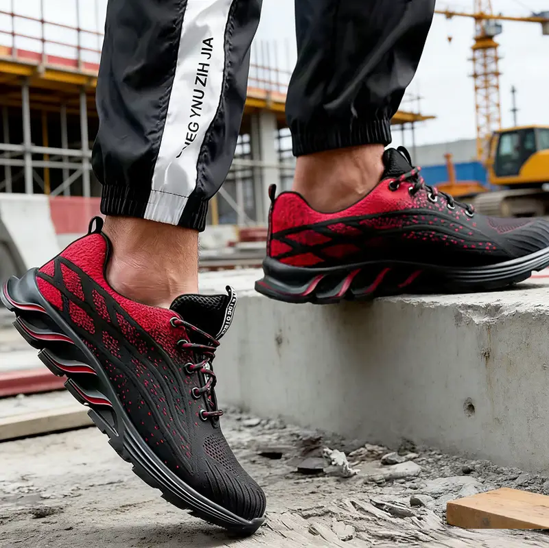 Steel Toe Work Shoes Safety Sneakers Industrial Shoes Lightweight Puncture Proo by dealonline.co.nz