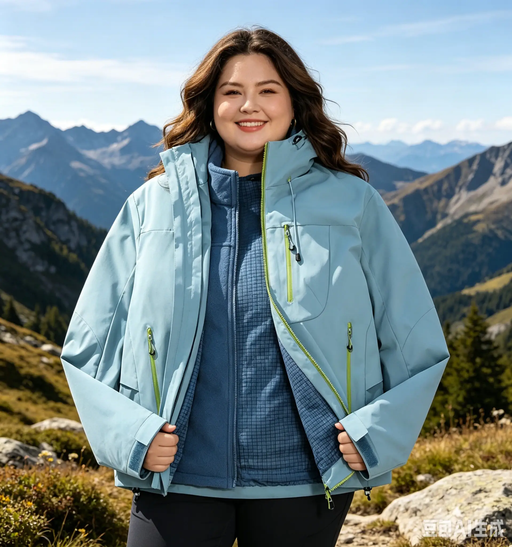 Unisex 3-in-1 Detachable Outdoor Jacket Waterproof Windproof Mountain Coat by dealonline.co.nz