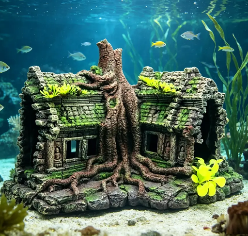 Fish Tank Decoration / Aquarium Ornament, TREE HOUSE by dealonline.co.nz