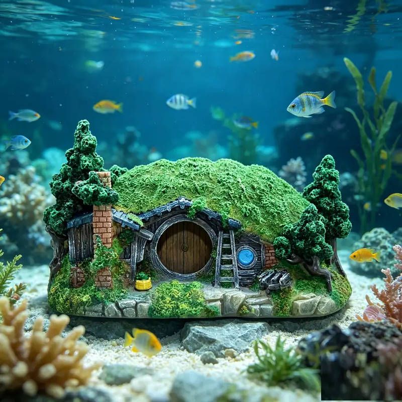 Fish Tank Decoration / Aquarium Ornament, HOUSE (SMALL) by dealonline.co.nz