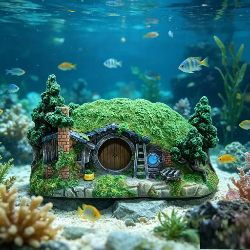 Fish Tank Decoration / Aquarium Ornament, HOUSE (SMALL) by dealonline.co.nz