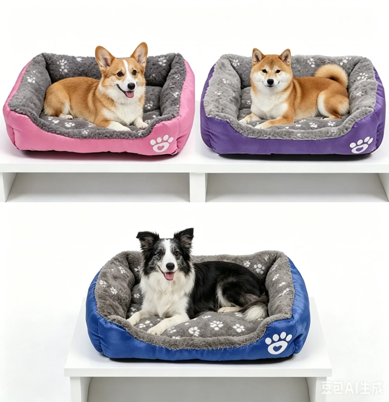 80cm Colourful Calming Dog Bed Warming Washable XL by dealonline.co.nz