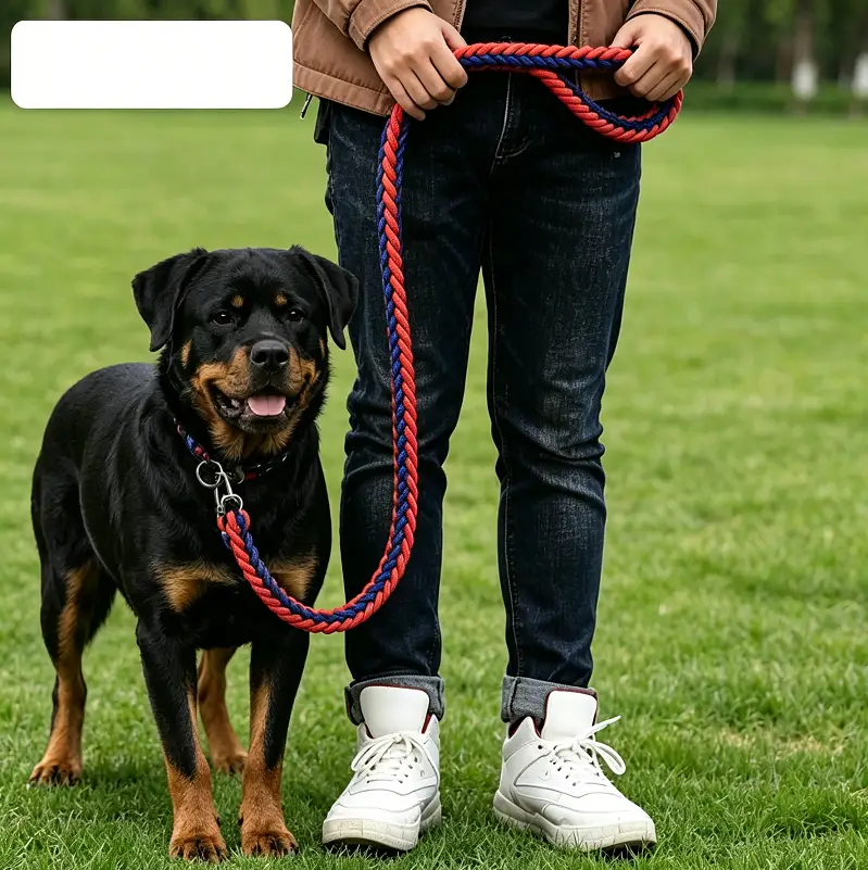 LARGE BLUE&RED Strong Dog Leash Climbing Rope Threaded Pet Training by dealonline.co.nz