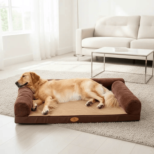 dealonline.co.nz dealonlinenz 100 x 80cm M Pet Sofa Bed with L-Shaped Cushioned Support Pillow 100x80cm Pet Sofa Bed With L Shaped Cushioned Pillow