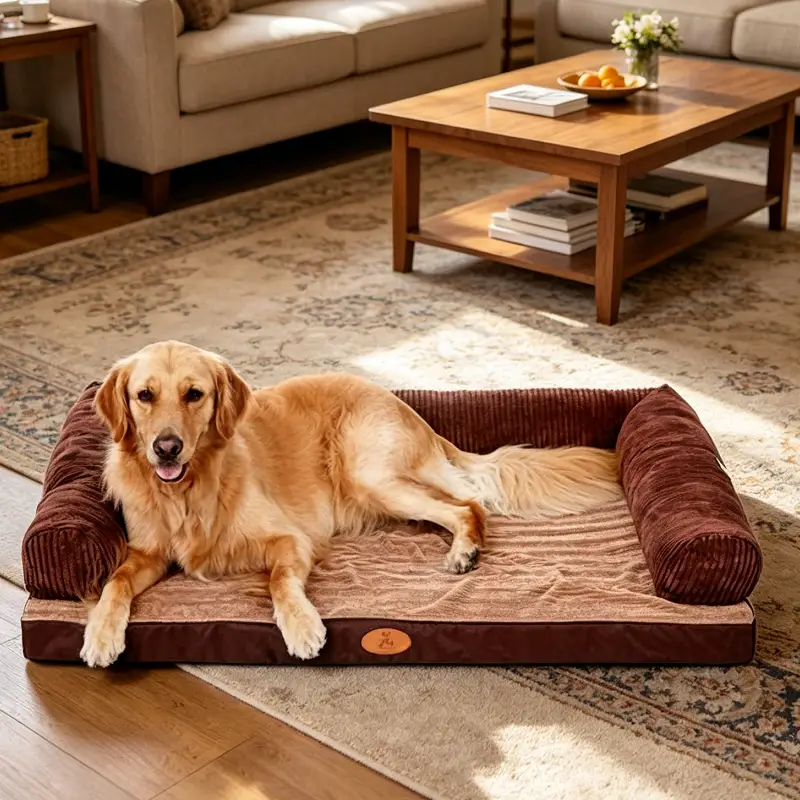 100 x 80cm M Pet Sofa Bed with Cushioned Support by dealonline.co.nz