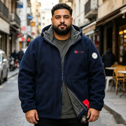Men's Hooded Fleece Jacket NAVY M/XL/3XL by dealonline.co.nz