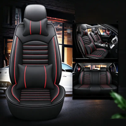 Car Seat Cover Faux Leather Cushion 5 Seater Full Set Front & Rear + Pillows by dealonline.co.nz