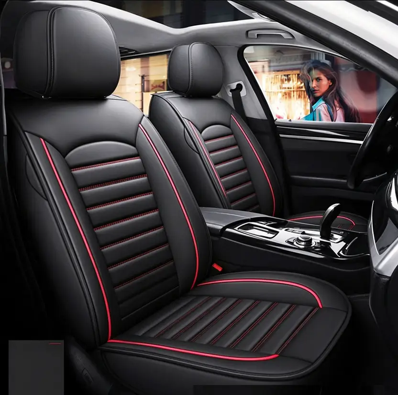 Car Seat Cover Faux Leather Cushion 5 Seater Full Set Front & Rear by dealonline.co.nz