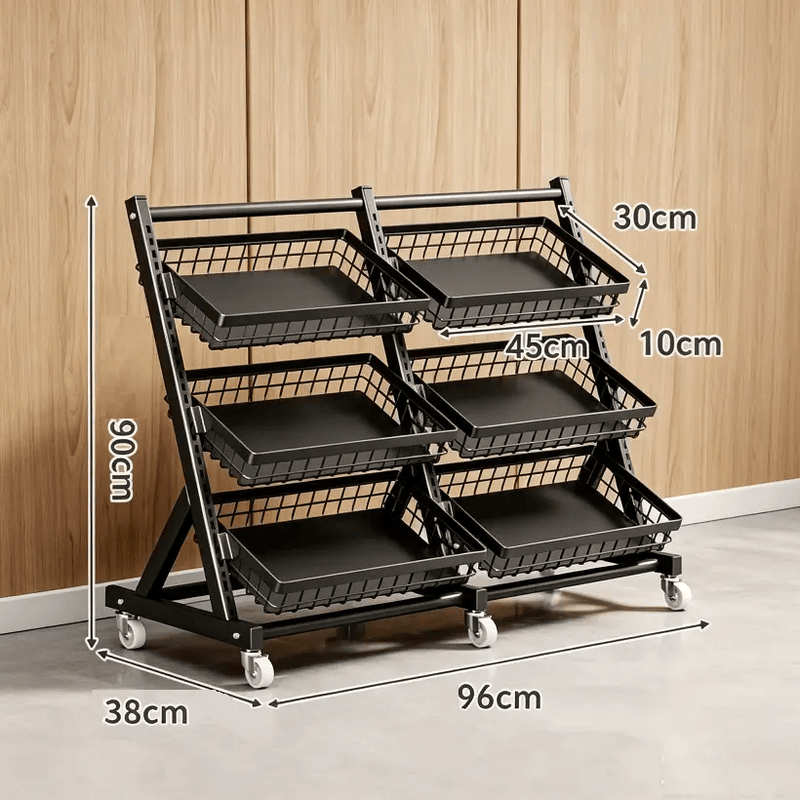 dealonline.co.nz dealonline.co.nz Mobile Snack Rack With Casters For Supermarket Display 90x96x38cm Mobile Snack Rack With Casters 90x96x38cm